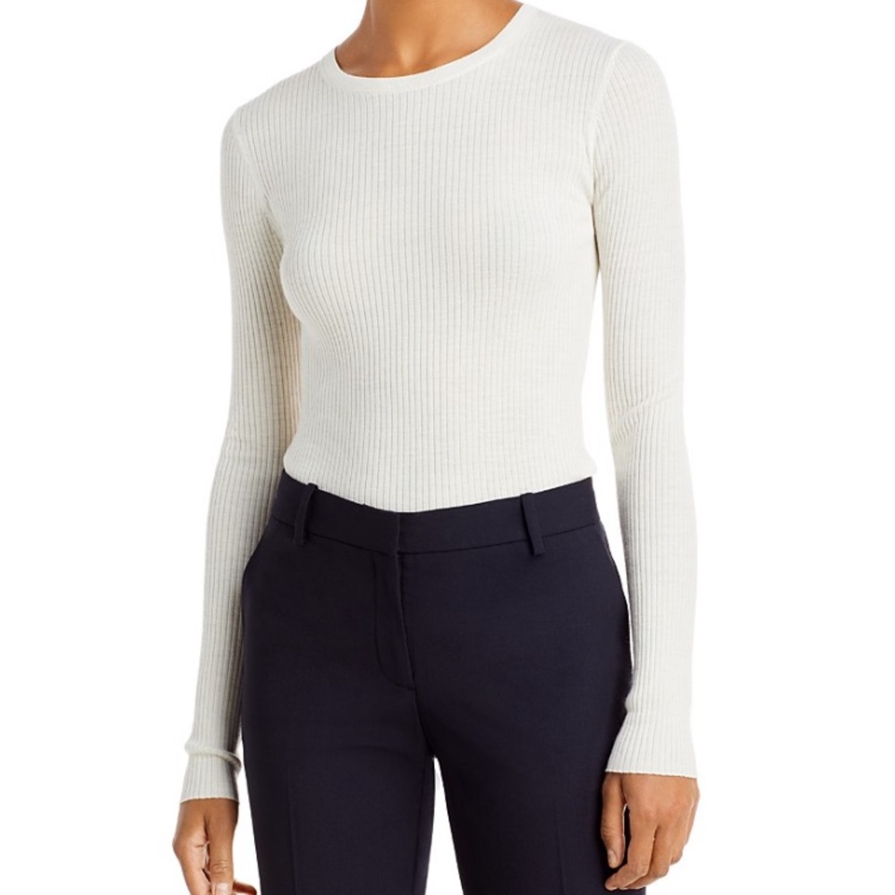 theory ivory mirzi b merino wool top size P (xs)